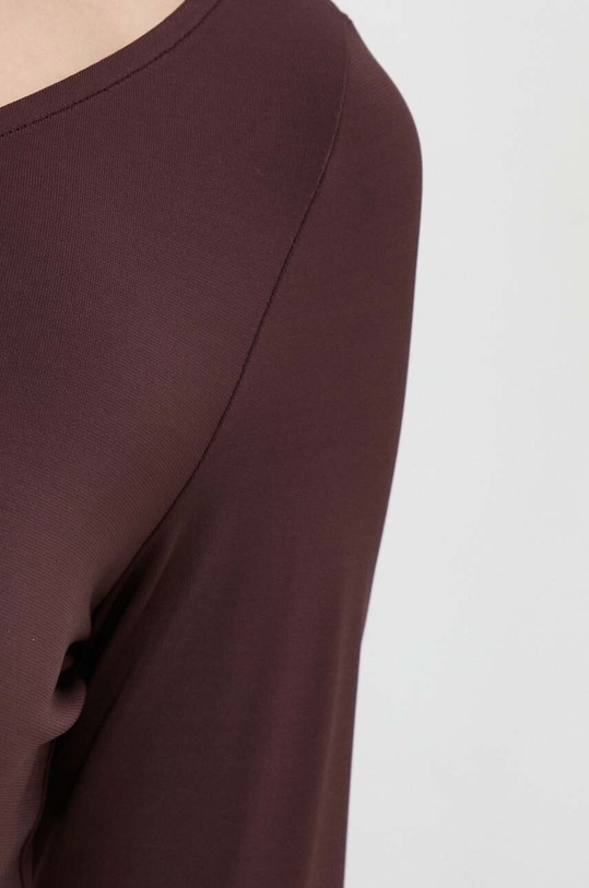 Tričko s dlhým rukávom Max Mara Leisure 2416941027600 hnedá