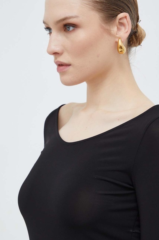 Tričko s dlouhým rukávem Max Mara Leisure černá 2416941027600