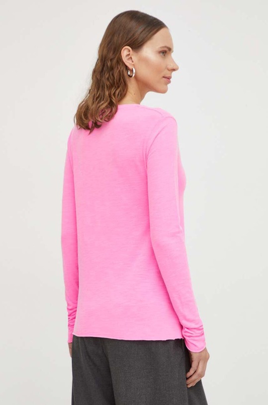 Oblečení Tričko s dlouhým rukávem American Vintage T-SHIRT ML COL V JAC52VH23 růžová