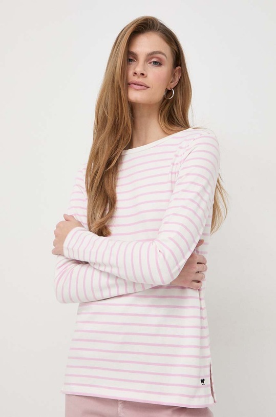 Бавовняний лонгслів Weekend Max Mara бавовна рожевий 2415941041600