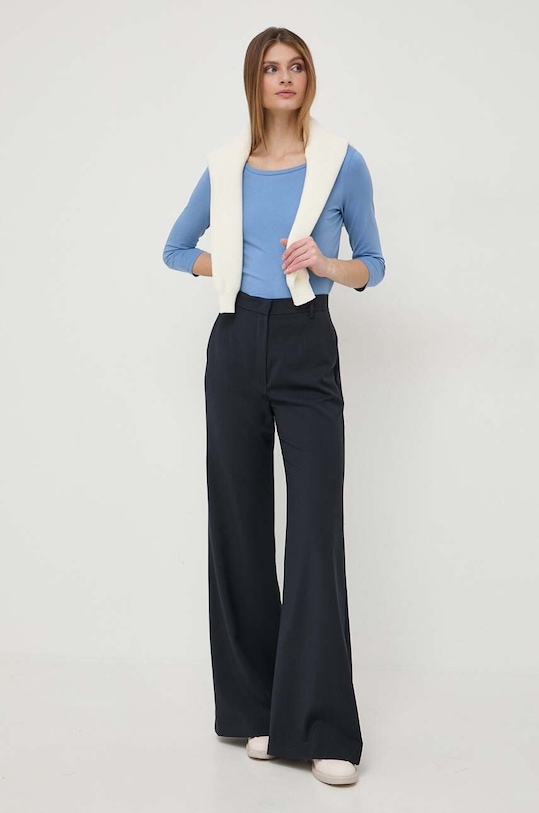 Tričko s dlouhým rukávem Weekend Max Mara 2415971031600 modrá SS24