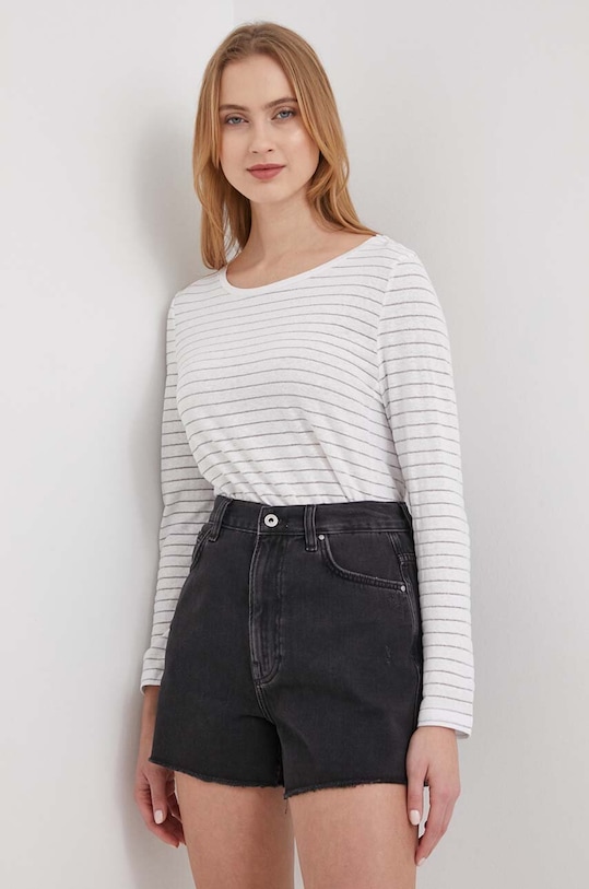 Лонгслів з домішкою шовку Pepe Jeans JADE regular білий PL505830