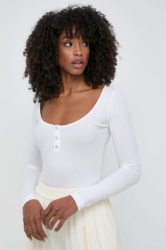 Longsleeve Pinko slim λευκό 103569.A1X4