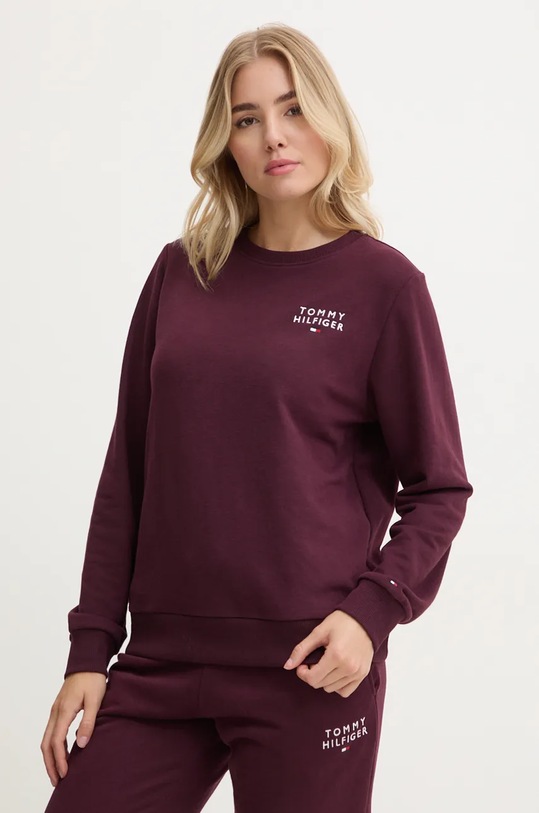 Tommy Hilfiger bluza lounge bordowy UW0UW04521