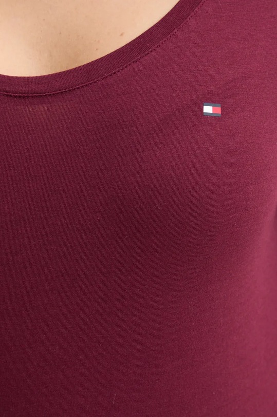 Домашна блуза с дълги ръкави Tommy Hilfiger бордо UW0UW05228