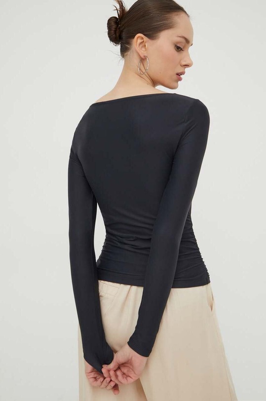 Odzież Abercrombie & Fitch longsleeve KI139.4200.900 czarny