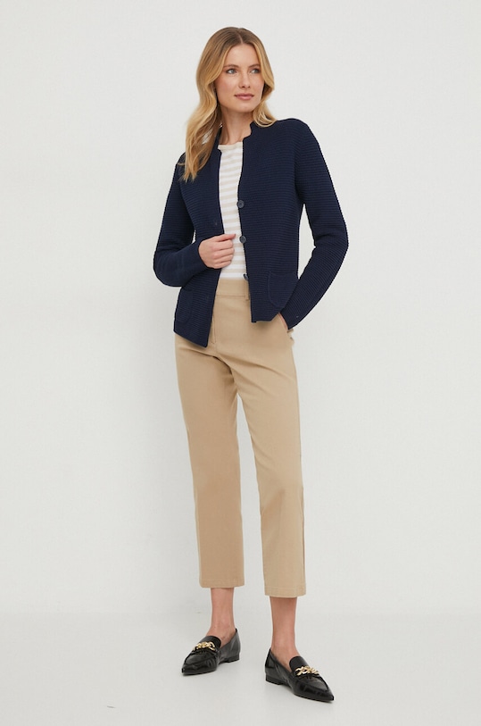 United Colors of Benetton longsleeve din bumbac 3OA6E16A1 bej AA00