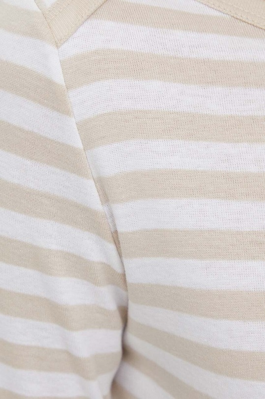 United Colors of Benetton longsleeve din bumbac 3OA6E16A1 bej