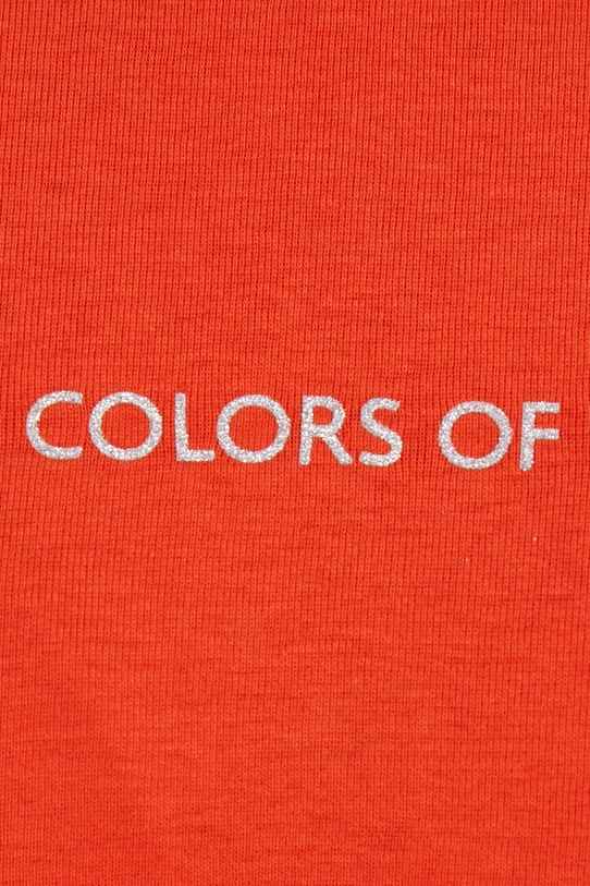 United Colors of Benetton longsleeve din bumbac 3GA2E16G0 portocaliu