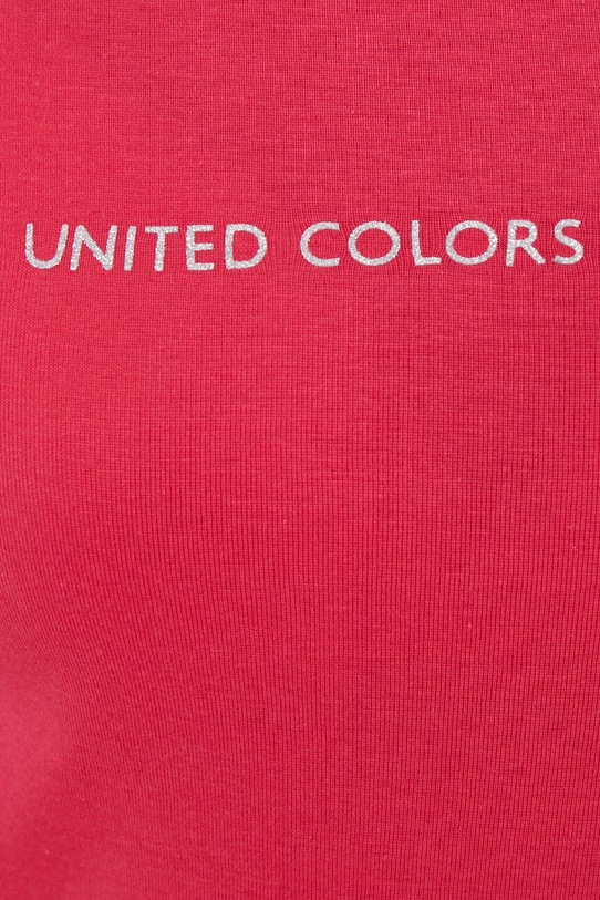 Bavlnené tričko s dlhým rukávom United Colors of Benetton 3GA2E16G0 ružová