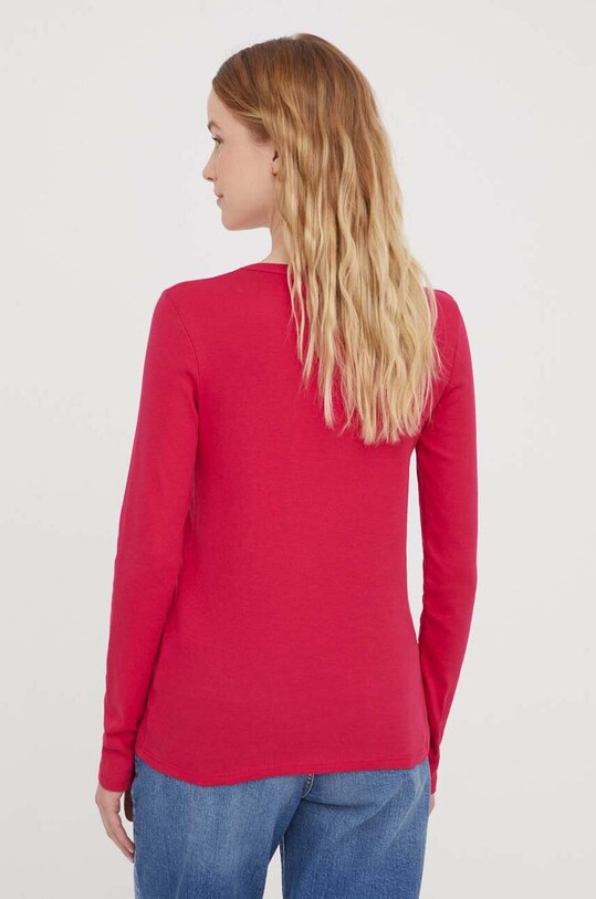 Odzież United Colors of Benetton longsleeve bawełniany 3GA2E16G0 różowy