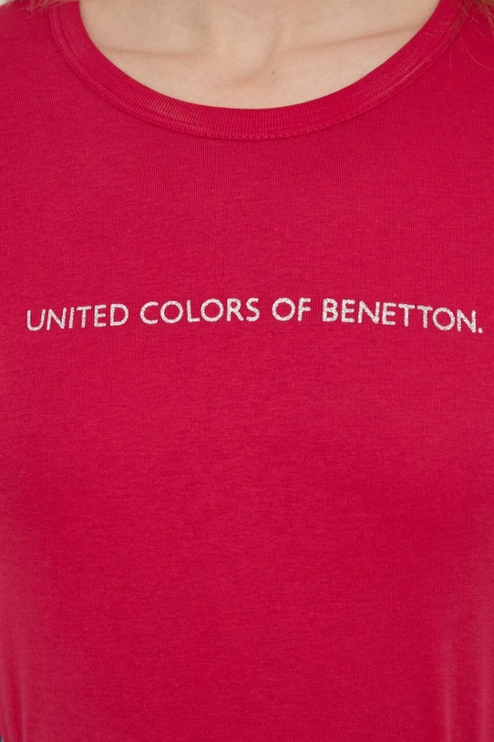 Памучна блуза с дълги ръкави United Colors of Benetton розов 3GA2E16G0