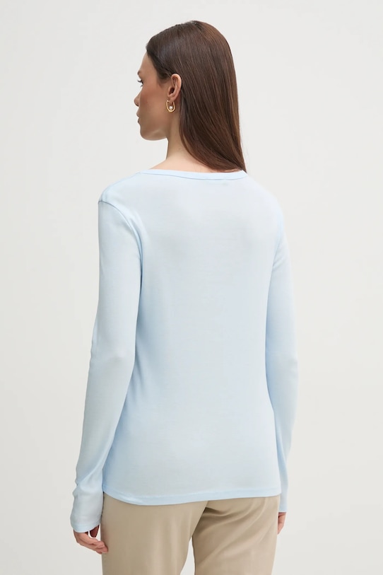 Îmbrăcăminte United Colors of Benetton longsleeve din bumbac 3GA2E16G0 albastru