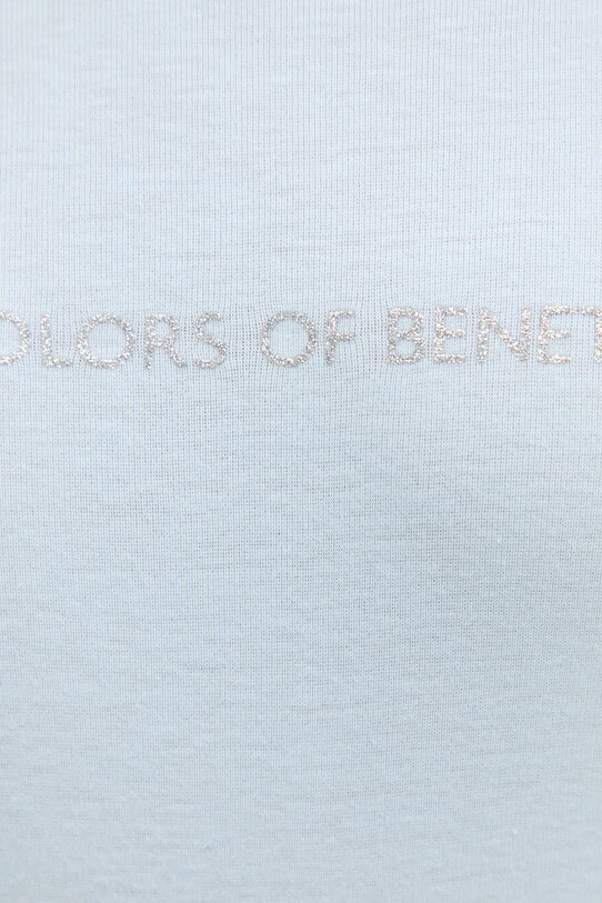 United Colors of Benetton longsleeve din bumbac 3GA2E16G0 albastru