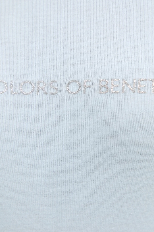 United Colors of Benetton longsleeve din bumbac 3GA2E16G0 albastru