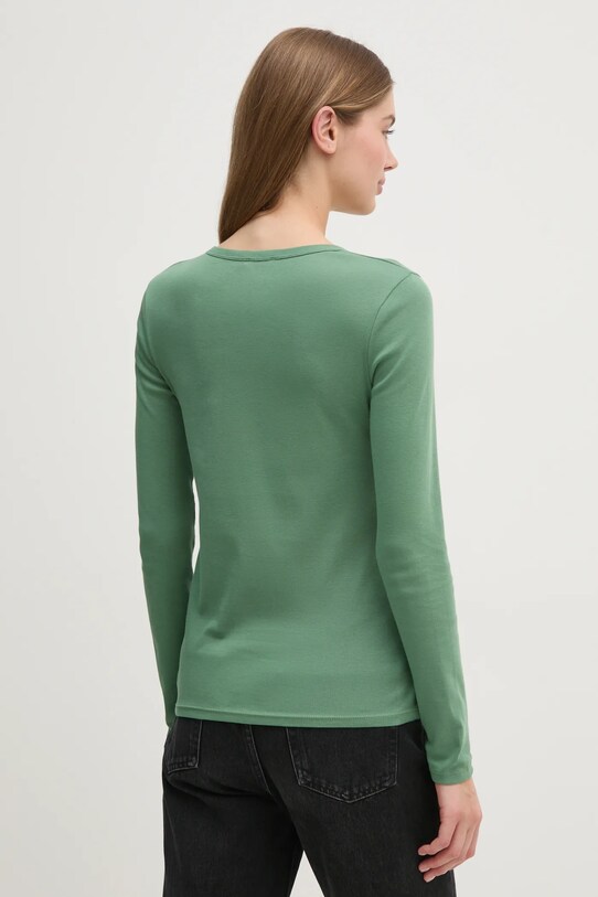 Одежда Хлопковый лонгслив United Colors of Benetton 3GA2E16G0 зелёный