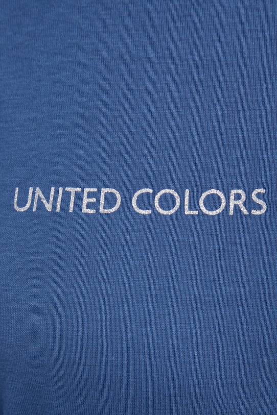 Bavlnené tričko s dlhým rukávom United Colors of Benetton 3GA2E16G0 modrá