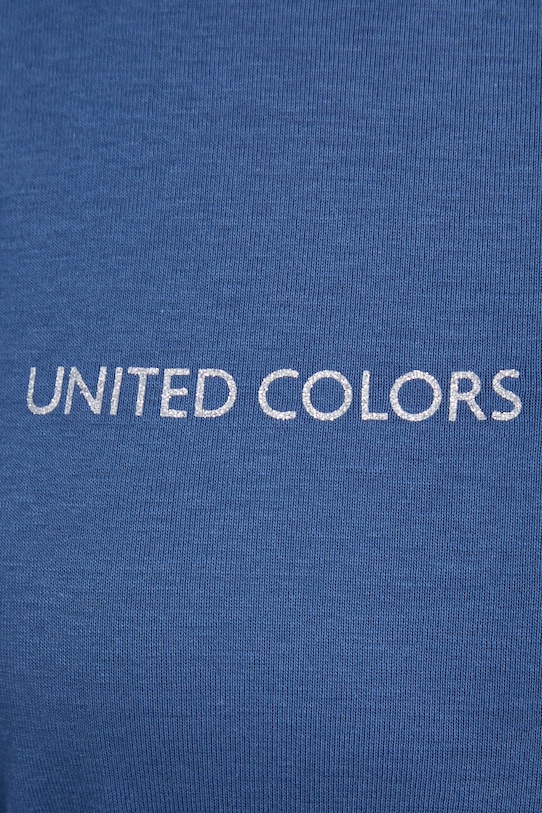 Bavlnené tričko s dlhým rukávom United Colors of Benetton 3GA2E16G0 modrá
