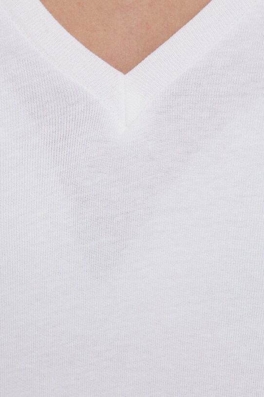 United Colors of Benetton longsleeve bawełniany biały 3GA2E4245
