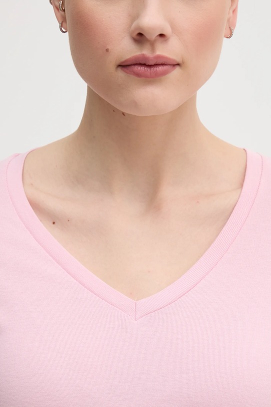 United Colors of Benetton longsleeve din bumbac roz 3GA2E4245