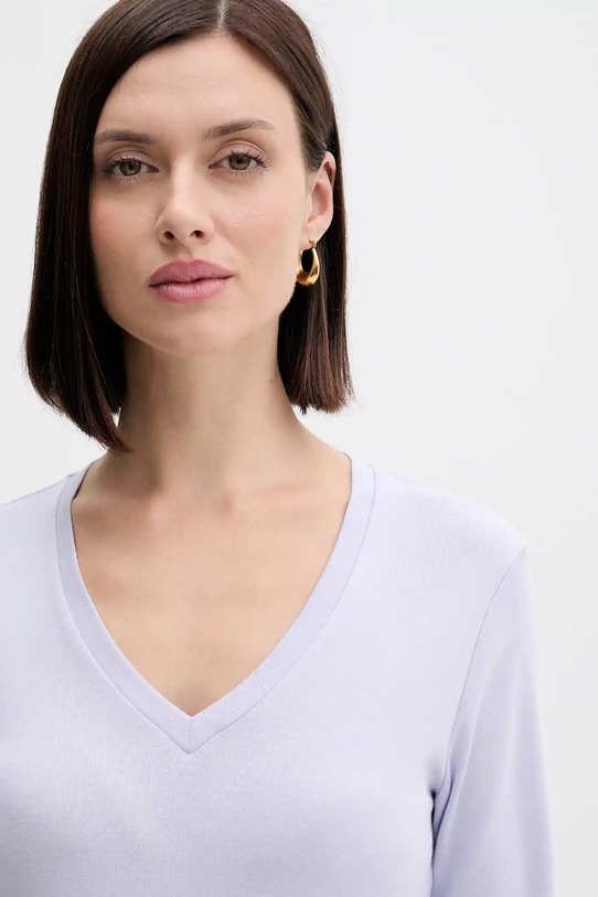 Хлопковый лонгслив United Colors of Benetton фиолетовой 3GA2E4245