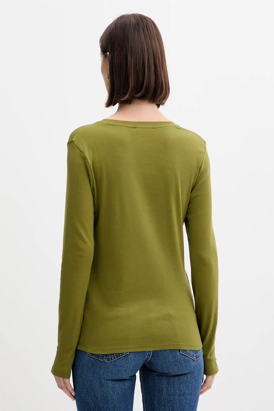 Одяг Бавовняний лонгслів United Colors of Benetton 3GA2E4245 зелений