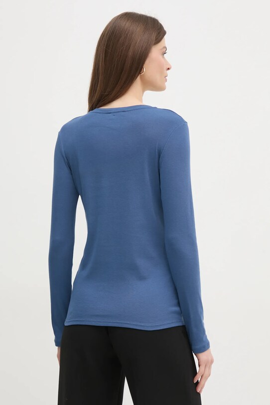 Îmbrăcăminte United Colors of Benetton longsleeve din bumbac 3GA2E4245 albastru