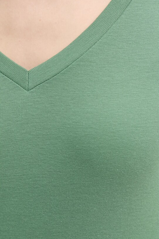 United Colors of Benetton longsleeve din bumbac 3GA2E4245 verde