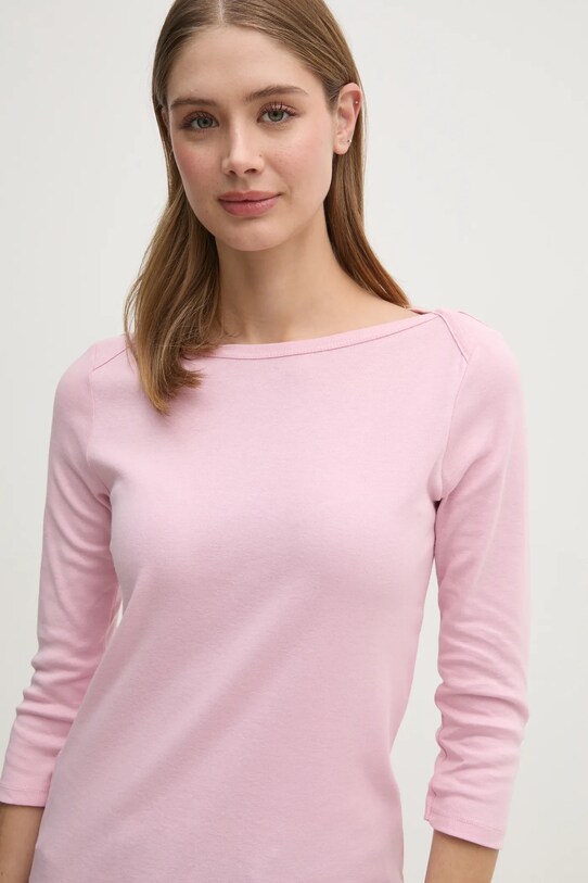 United Colors of Benetton longsleeve din bumbac roz 3GA2E16A1