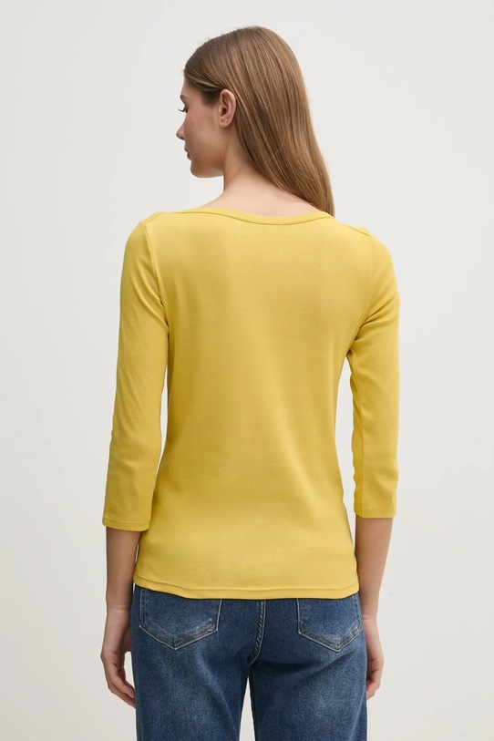 Одежда Хлопковый лонгслив United Colors of Benetton 3GA2E16A1 жёлтый