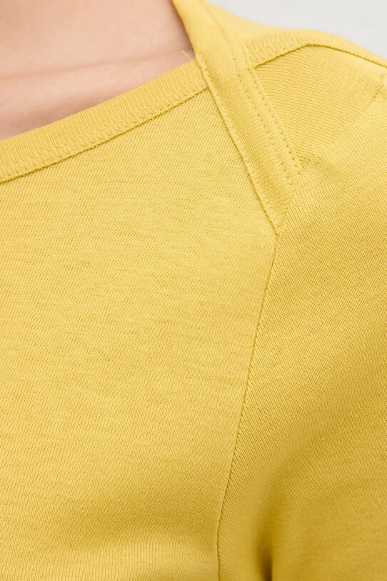 United Colors of Benetton longsleeve din bumbac 3GA2E16A1 galben