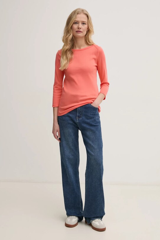 United Colors of Benetton longsleeve din bumbac 3GA2E16A1 portocaliu AA00