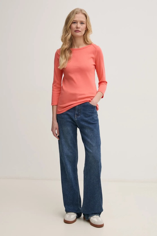 United Colors of Benetton top a maniche lunghe in cotone 3GA2E16A1 arancione AA00