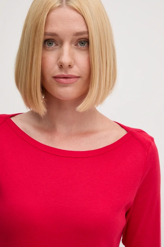 United Colors of Benetton longsleeve din bumbac rosu 3GA2E16A1