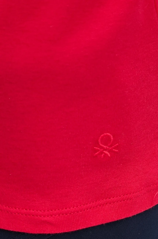 United Colors of Benetton longsleeve din bumbac 3GA2E16A1 rosu