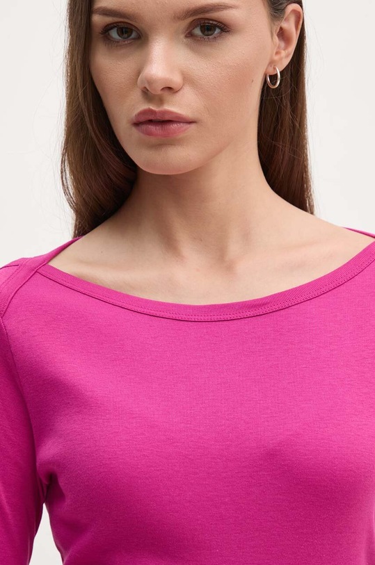 Îmbrăcăminte United Colors of Benetton longsleeve din bumbac 3GA2E16A1 violet