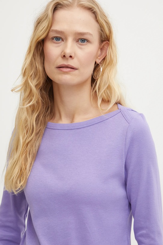 United Colors of Benetton longsleeve din bumbac violet 3GA2E16A1
