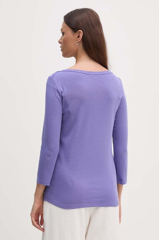 Хлопковый лонгслив United Colors of Benetton 3GA2E16A1 фиолетовой AA00