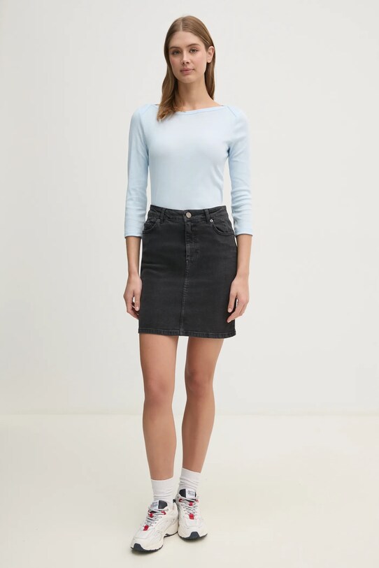 Хлопковый лонгслив United Colors of Benetton 3GA2E16A1 голубой AA00