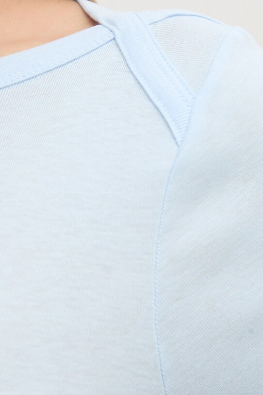 Хлопковый лонгслив United Colors of Benetton 3GA2E16A1 голубой