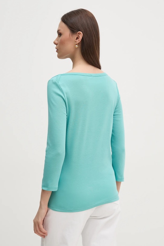 Ρούχα Βαμβακερή μπλούζα με μακριά μανίκια United Colors of Benetton 3GA2E16A1 τιρκουάζ
