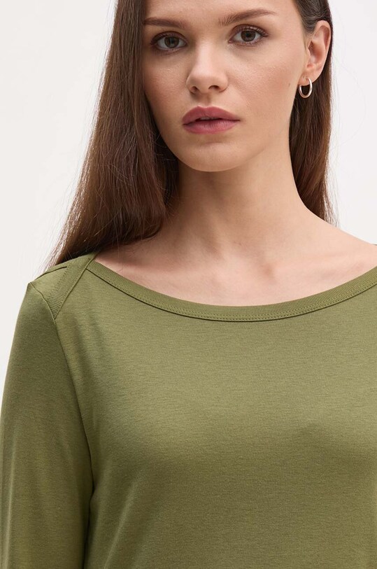 Abbigliamento United Colors of Benetton top a maniche lunghe in cotone 3GA2E16A1 verde