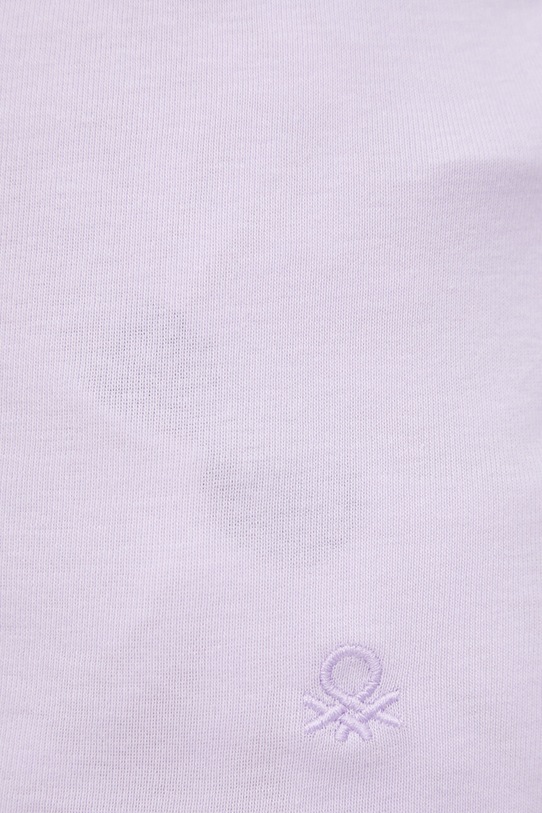 United Colors of Benetton longsleeve bawełniany fioletowy 3GA2E16F9