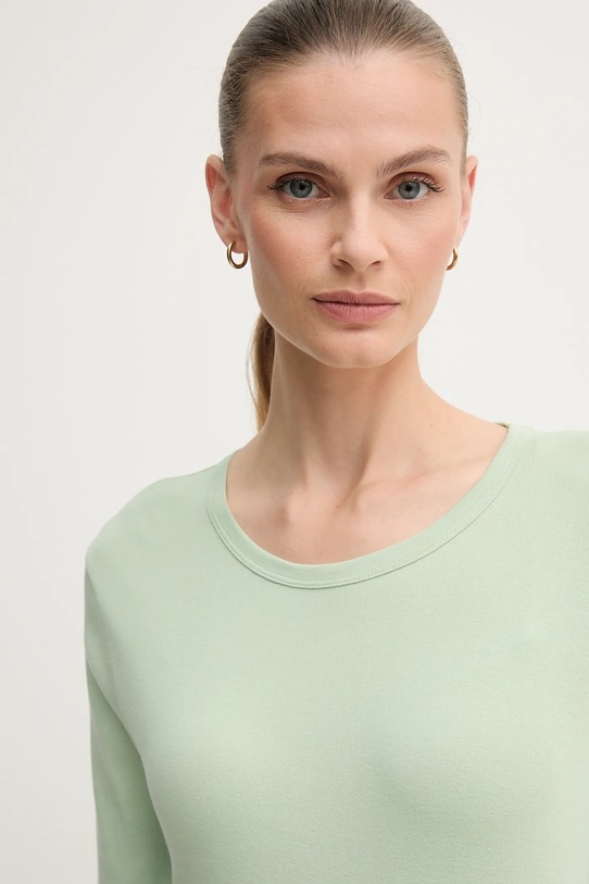 Odzież United Colors of Benetton longsleeve bawełniany 3GA2E16F9 zielony