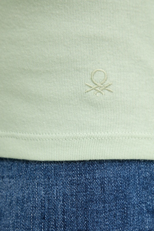 United Colors of Benetton longsleeve bawełniany zielony 3GA2E16F9