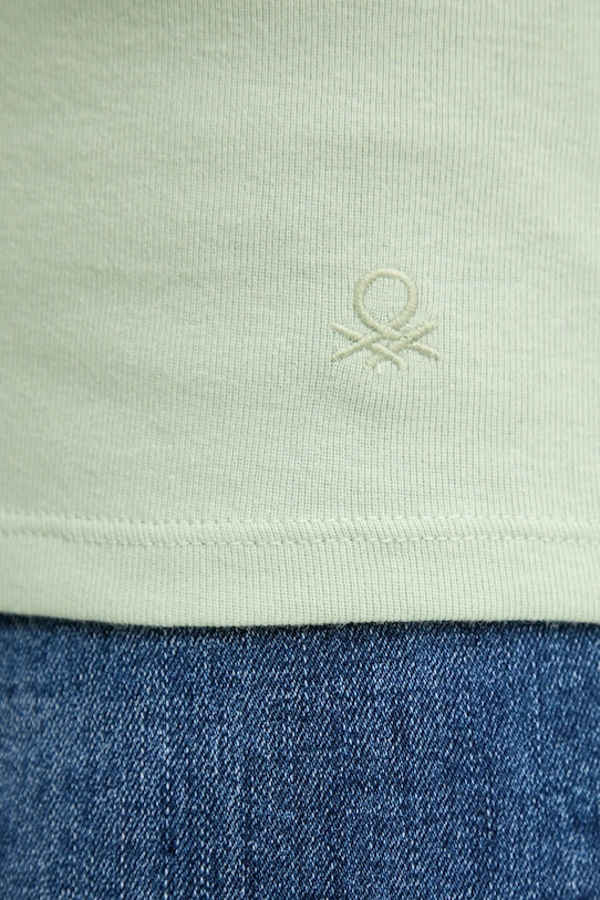 United Colors of Benetton longsleeve din bumbac verde 3GA2E16F9
