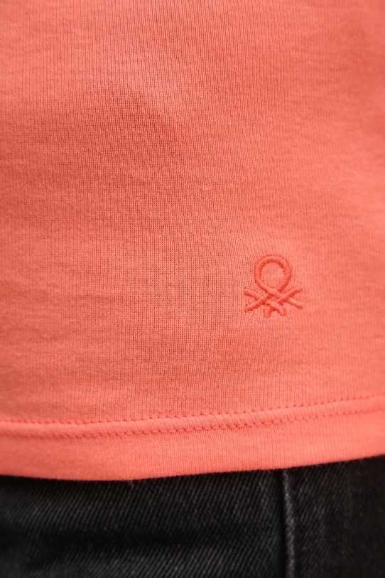 United Colors of Benetton longsleeve din bumbac 3GA2E16F9 portocaliu