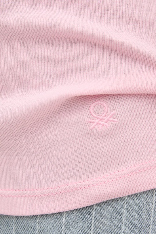United Colors of Benetton longsleeve din bumbac 3GA2E16F9 roz