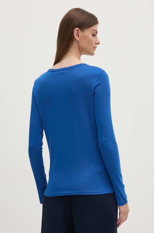 United Colors of Benetton longsleeve din bumbac 3GA2E16F9 albastru AW25