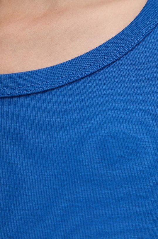 United Colors of Benetton longsleeve din bumbac albastru 3GA2E16F9